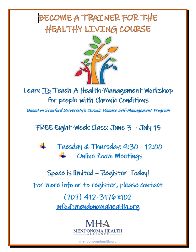 Become A Trainer For The Healthy Living Course:  June 3 - July 15, 2021