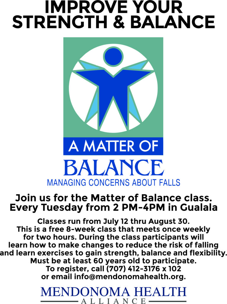 A Matter of Balance Class: July 12 - August 30